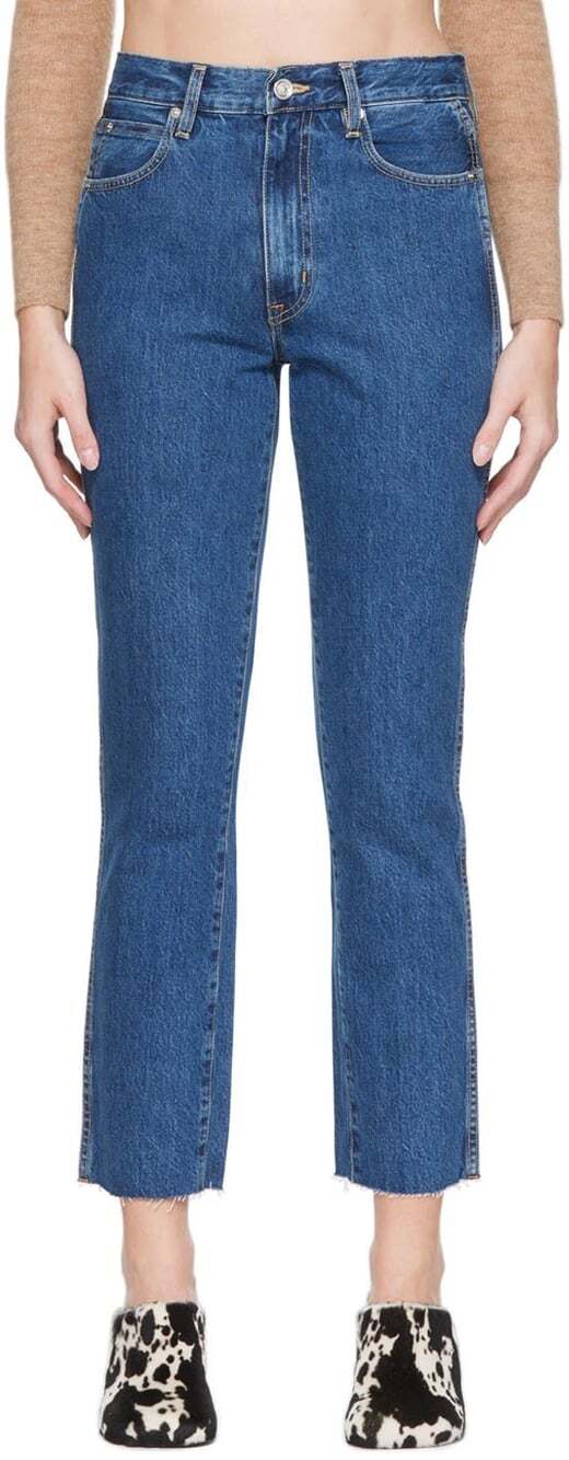 SLVRLAKE Hero Jeans US 25 Womens Blue Stones Throw Denim Pants $280